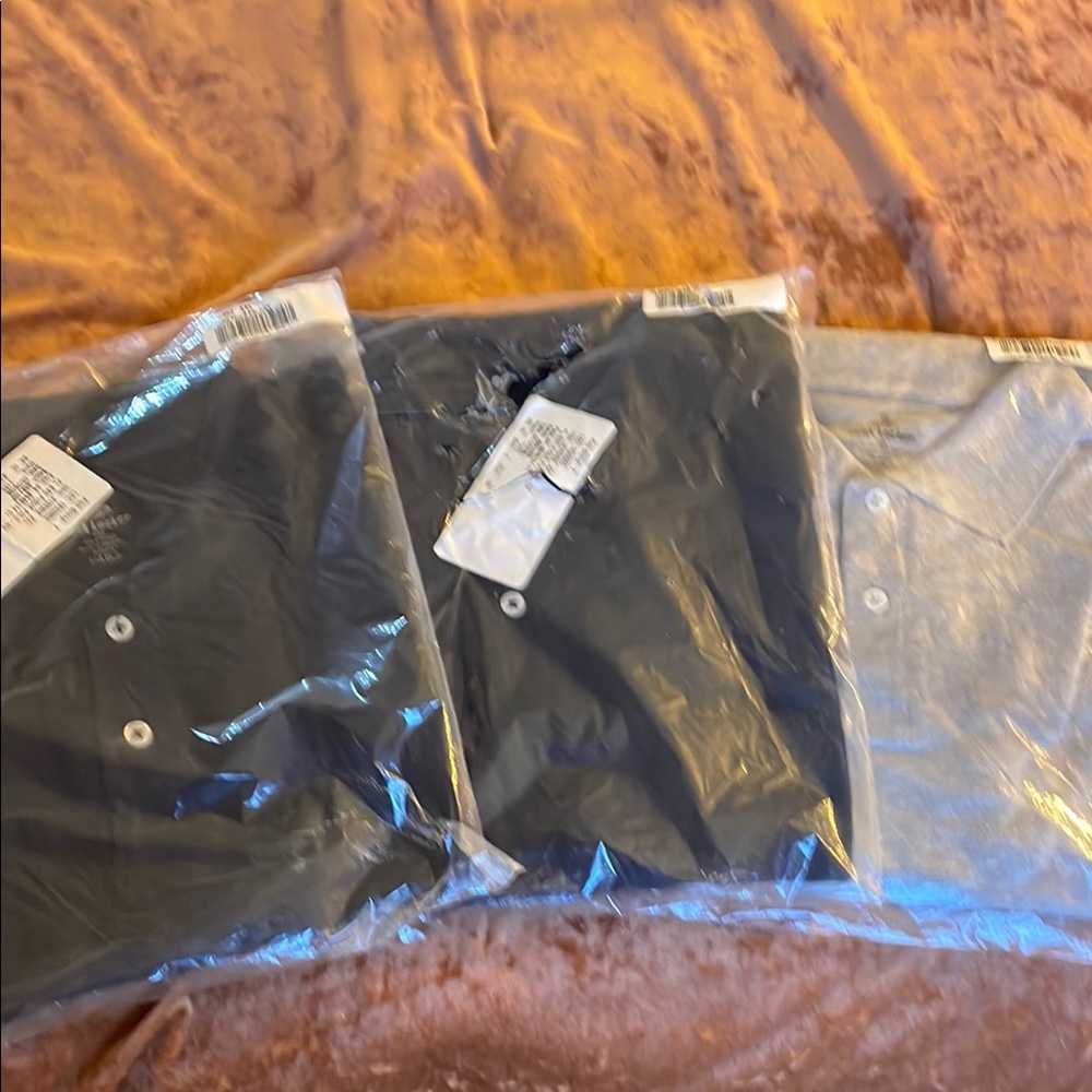 Set of Three BNWT Footlocker Pique Polo- Black, Gray, and Navy